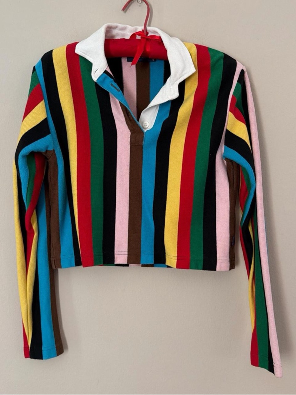 Rowing Blazers Multicolor Striped Polo with White Collar